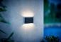 Preview: Flache LED-Außenwandleuchte schwarz Superschlankes Design